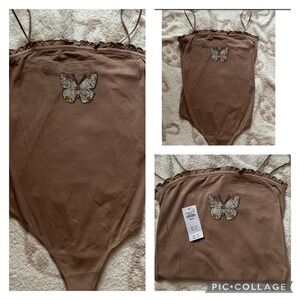 UPCYCLED by Tailored Stitches by Hannah D on a medium Abercrombie Bodysuit. NEW